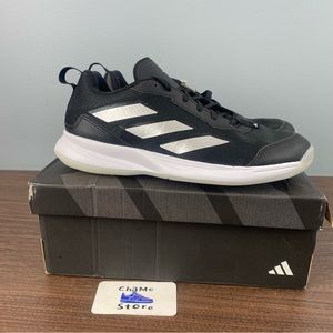 Adidas Black and Silver Athletic Shoes Mesh Low-Top